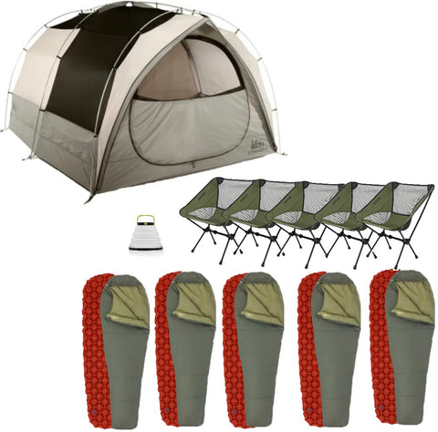 YELLOWSTONE:     5 Person Solo Camping  Tent & Gear Rental:    Minimalist Package